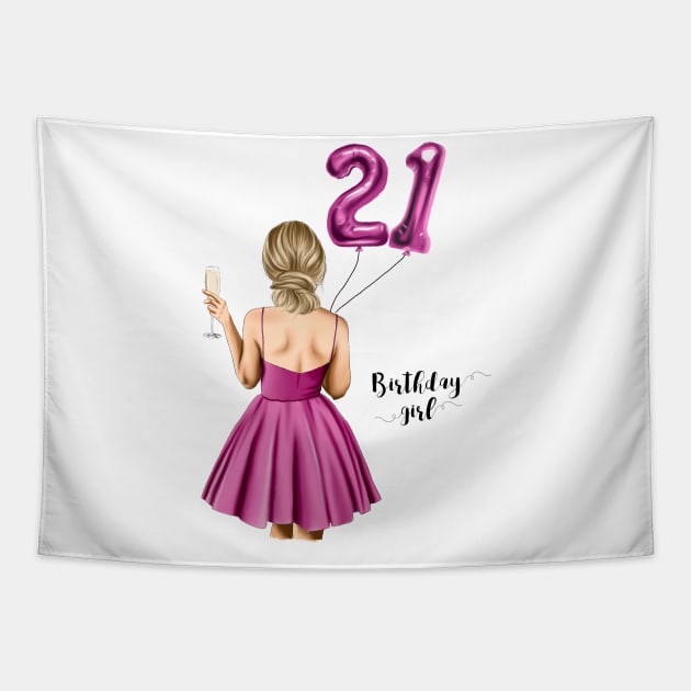 Birthday Girl 1 Tapestry by elzafoucheartist