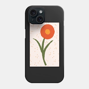 Minimalist Bloom in burnt orange Phone Case