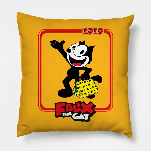 Felix The Cat Pillow by Purwoceng