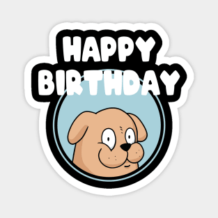 Happy Birthday Best Dog Dad Funny Pug Lover Party Magnet