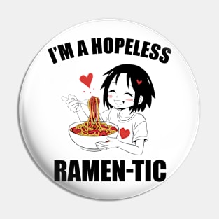 hopeless ramen-tic, girl eating ramen Pin