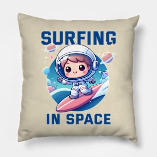 Surfing in Space - Astronaut Pillow
