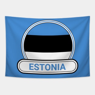 Estonia Country Badge - Estonia Flag Tapestry