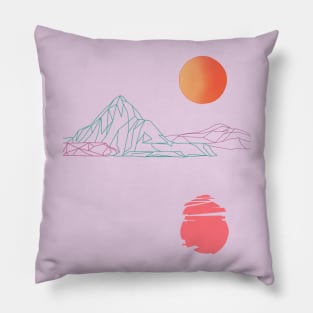 pink sunset Pillow