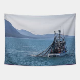 USA. Alaska. Boat Catching Fish. Tapestry