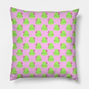 Green Flower Octopus Pattern Pillow