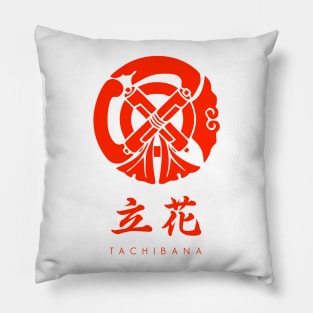 Tachibana Clan kamon with text Pillow