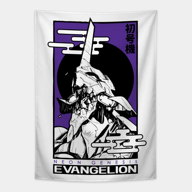 Sun Evangelion japan Tapestry by paisdelasmaquinas