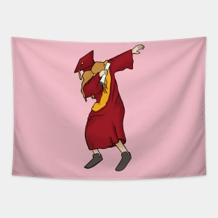 Funny Dabbing Graduation Blonde Girl Tapestry