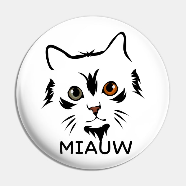 Miaw The Cat Pin by CoretanVector