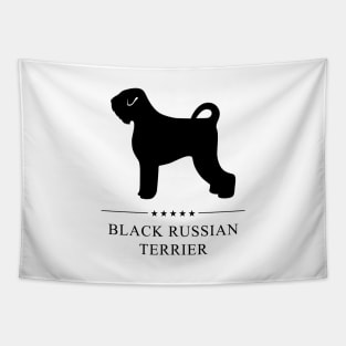 Black Russian Terrier Black Silhouette Tapestry