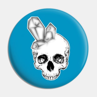 Stoned Crystal Skull Pin