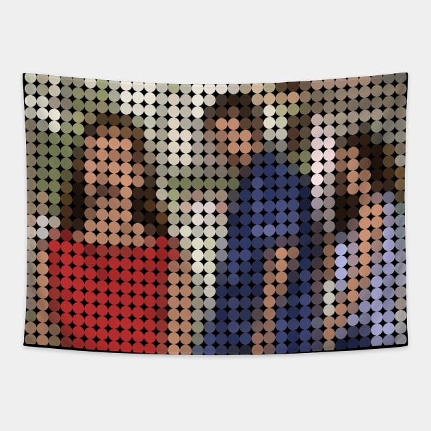 Dotty Distracted Boyfriend Meme Tapestry by ellenhenryart