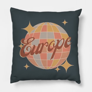 Europe european tourist Retro Vintage Design Pillow