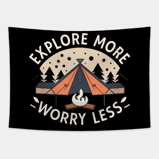 Explore more worry less Tapestry