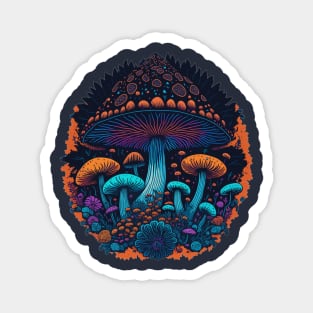 Magic mushroom forest Magnet