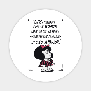 Mafalda Feminista Frases Humor Magnets for Sale | TeePublic