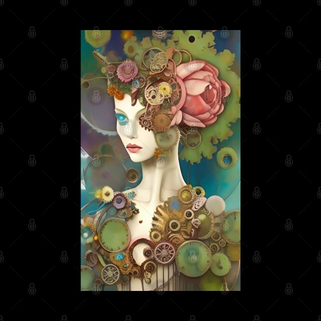 Dreams Surreal Floral Flowers Cute Victorian Girl Steampunk by ZiolaRosa