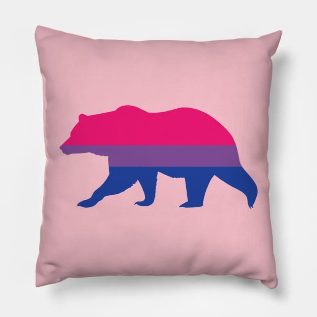 Pride Animals- Bisexual Bear Pillow by HeckHound