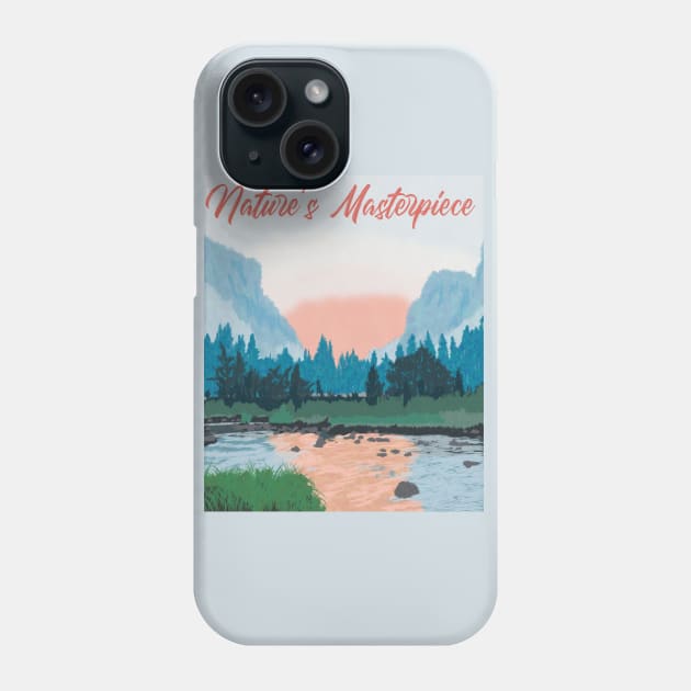 Natures Masterpiece Brushed Artwork Phone Case by Rhythmic Designs