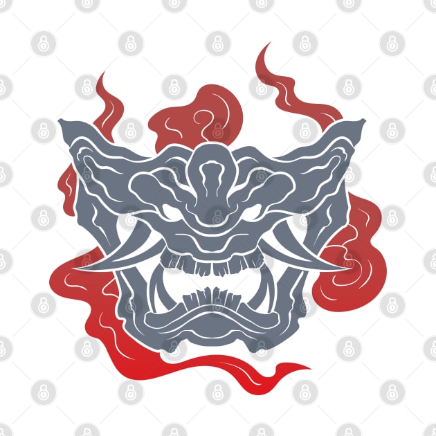 The great Oni Mask 3 - Yabisan - Vector Style by Yabisan_art