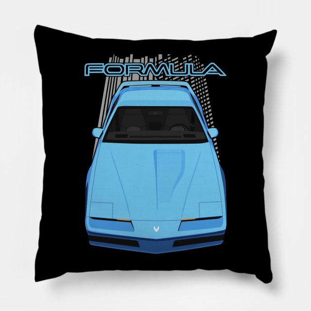 Pontiac Firebird Formula 3rdgen - Light Blue Pillow by V8social