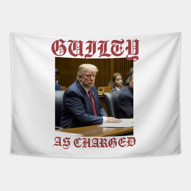 Donald Trump Courtroom Shot Tapestry by TeeLabs
