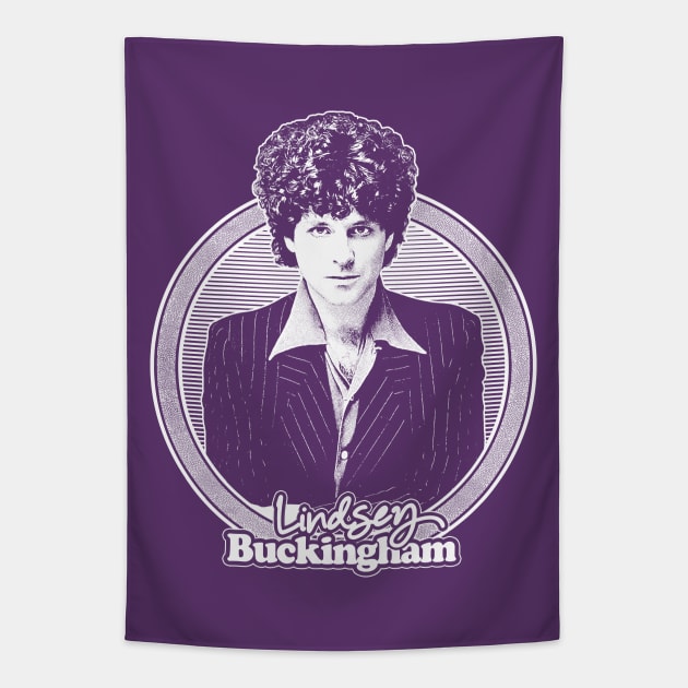 Lindsey Buckingham // Retro Style Fan Design Tapestry by DankFutura