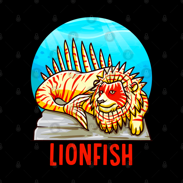 Funny Rare Animals | Exotic Aquarium Fish Gifts | Lionfish by Proficient Tees