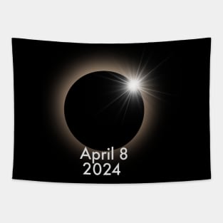 April 8 2024 eclipse design Tapestry