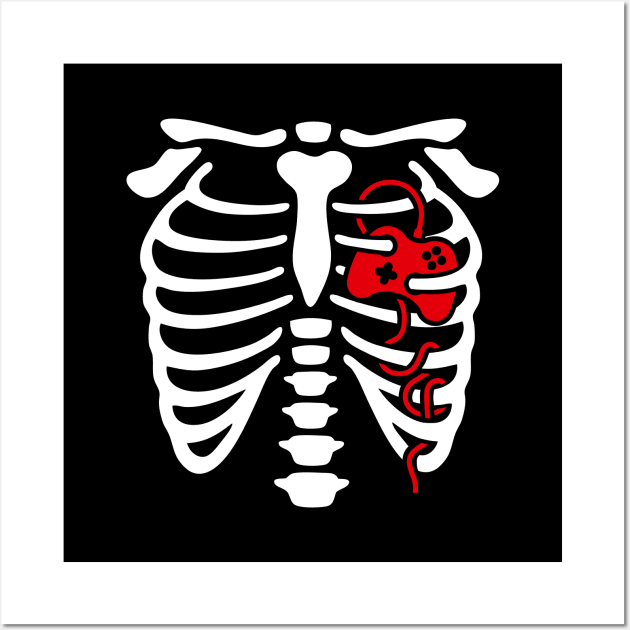 Skeleton Heart Rib Cage X-Ray Funny Halloween Men's Tall T-Shirt