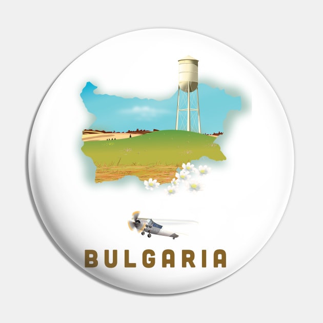 Bulgaria map travel poster Pin by nickemporium1