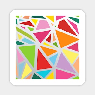 Colorful triangles pattern 4 Magnet