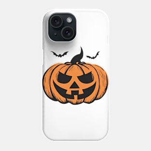 Happy Halloween pumpkin happy holidays illustration Phone Case