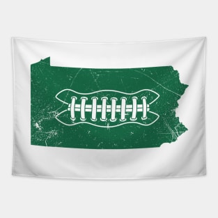 PA Football - White/Green Tapestry