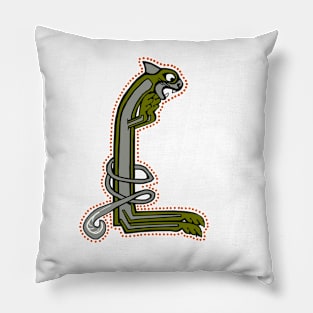 Celtic Cat Letter L Pillow