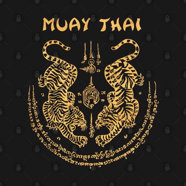 Muay Thai Tiger Sak Yant Tattoo Kickboxing Thailand by VintCam