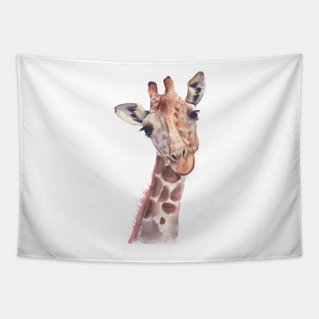 Watercolor giraffe illustration Tapestry by InnaPatiutko