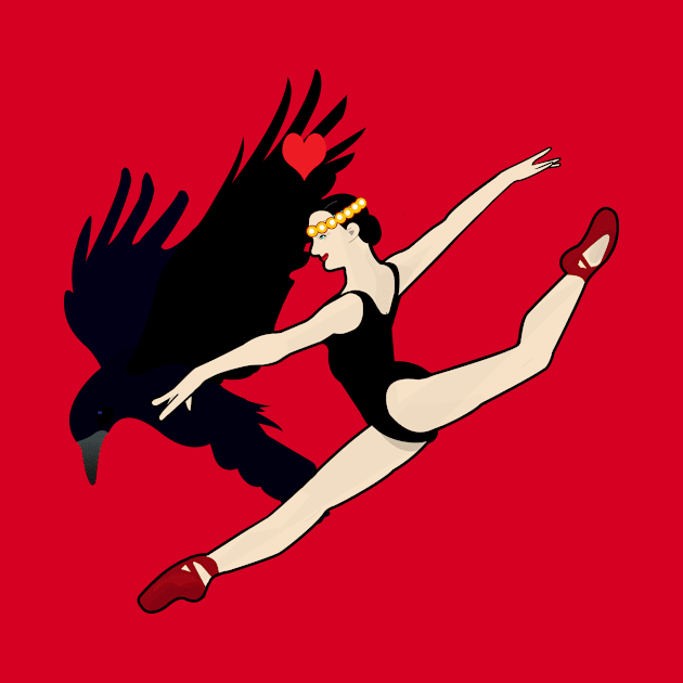 Ballerina and Black Crow by momomoma