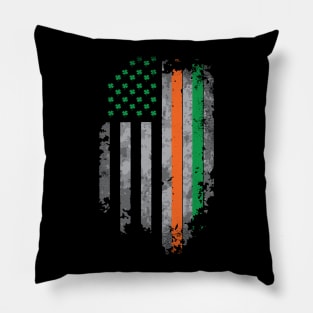 St Patricks Day Irish American USA Flag Heritage Pride T-Shirt Pillow