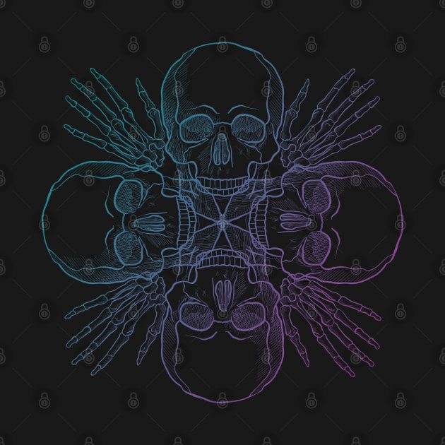 Skeleton Kaleidoscope by NinthStreetShirts