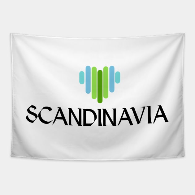 I Love Scandinavia Tapestry by Aurealis