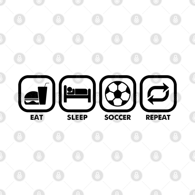 Eat Sleep Soccer Repeat by InspireSoccer