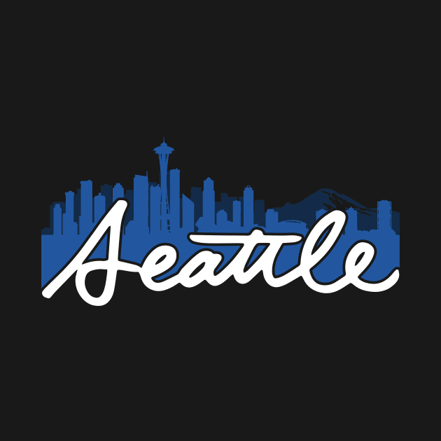 Seattle Skyline Cursive by polliadesign