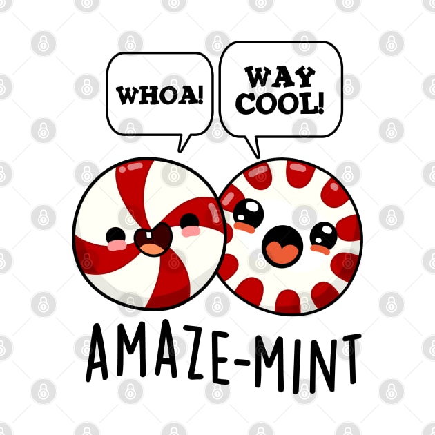 Amaze-mint Cute Peppermint Candy Pun by punnybone