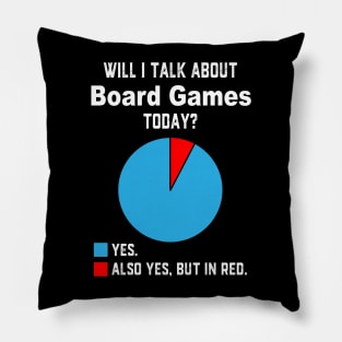 Will I Talk About Board Games Today - Tabletop Board Gaming Pillow