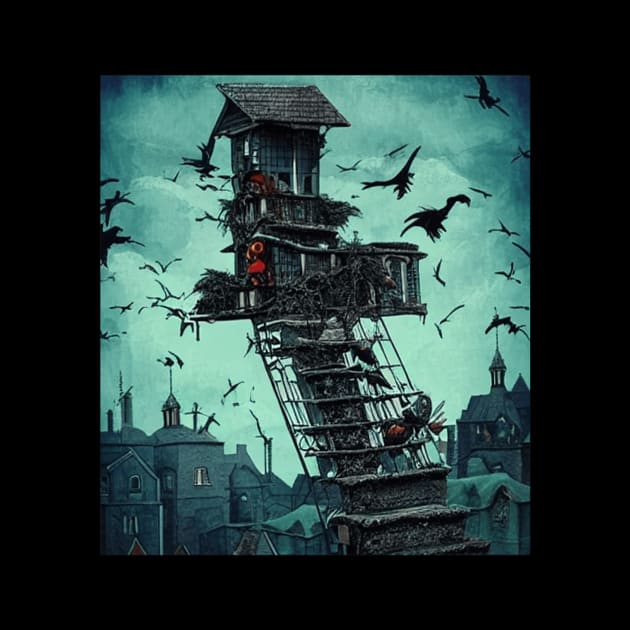 city ​​of crows and house by ElinvanWijland birds