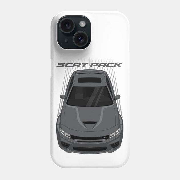 Dodge Charger Scat Pack Widebody - Granite Grey Phone Case by V8social