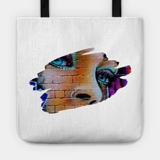 Girl Graffiti Splash Art Print Tote