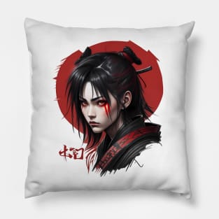 Samurai Girl Pillow